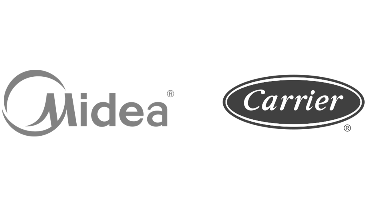 midea carrier preto e branco