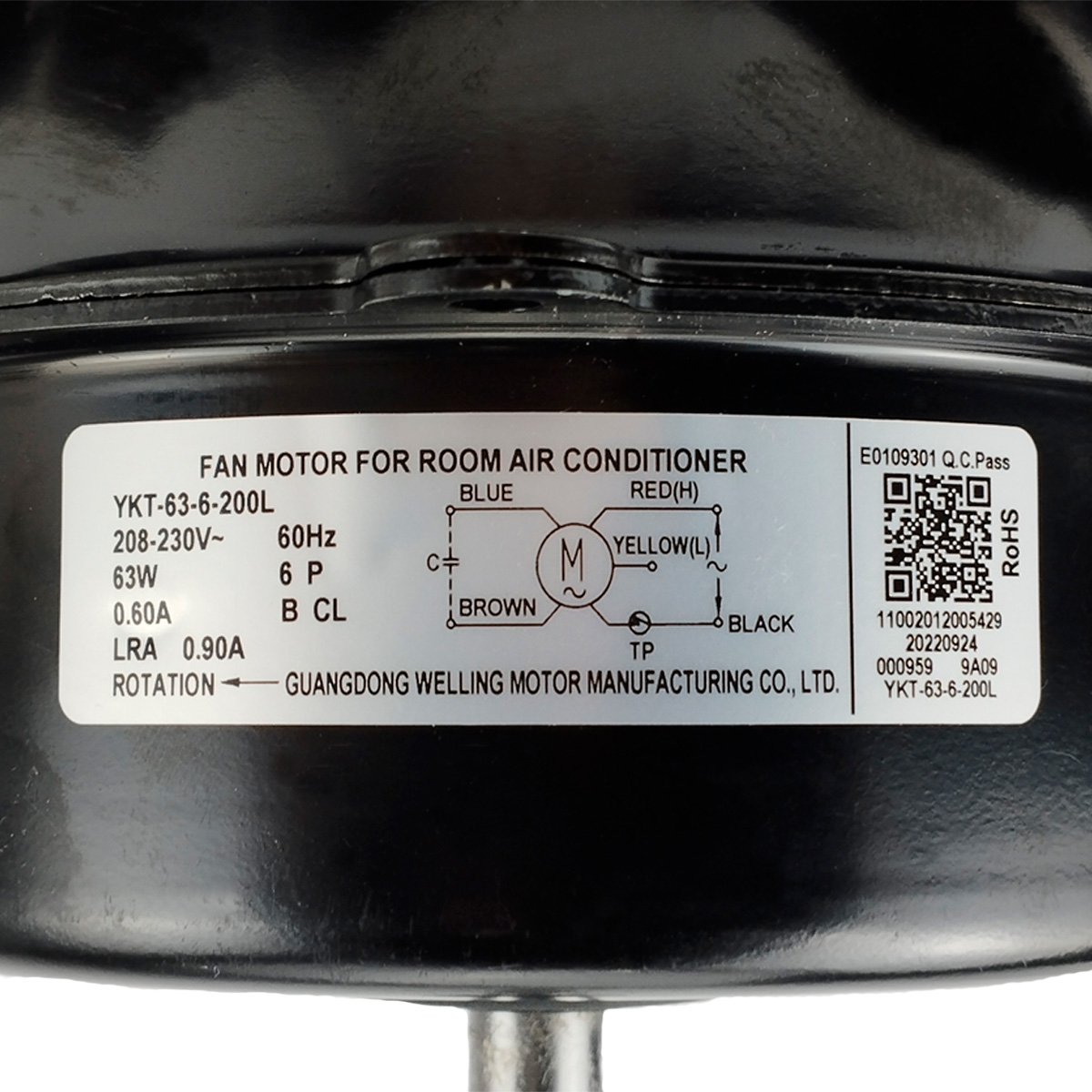 Motor Ventilador YKT-63-6-200L Condensadora 22.000 e 24.000 Btus Midea