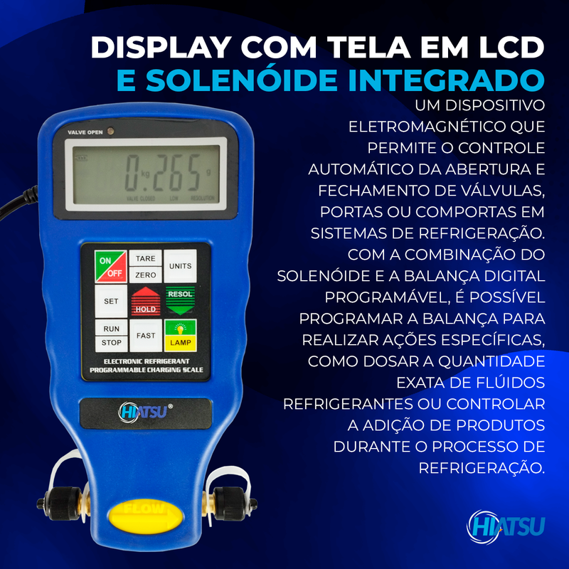 Balança digital programável 100kg com solenoide HIATSU BPH-100S