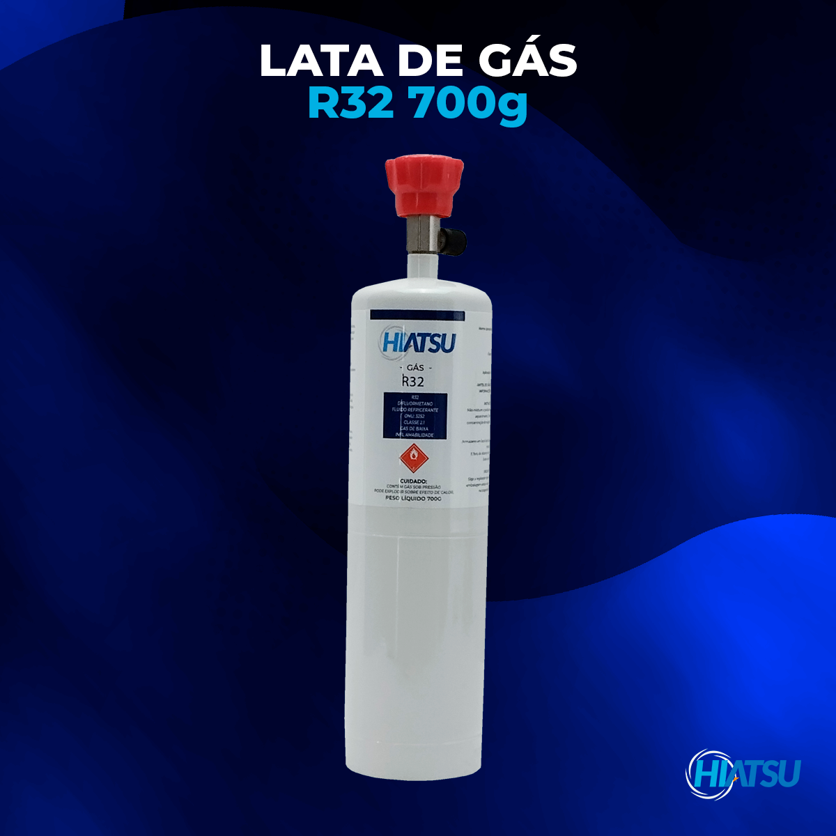 Lata De R32 gás refrigerante r32 latinha 700g - hiatsu - Único
