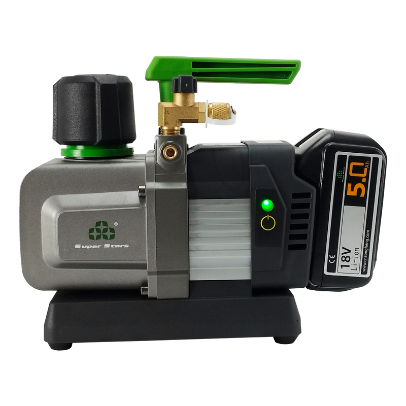 bomba de vacuo 5 4 cfm duplo estagio a bateria super stars bilvolt st 2bmc dszh premium 14hp 15 microns alta performance ferramentar 5063 1