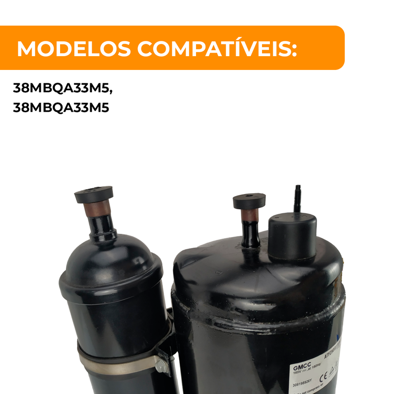 Compressor Rotativo 33.000 Btus Inverter R410a 220v - Midea - Único