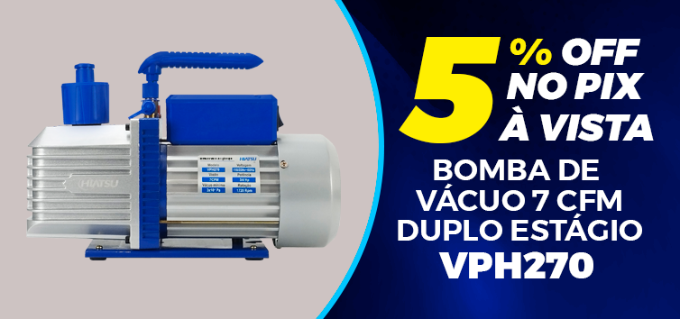 Bomba de Vácuo 7 Cfm - Duplo Estagio Bivolt HIATSU VPH270 Único