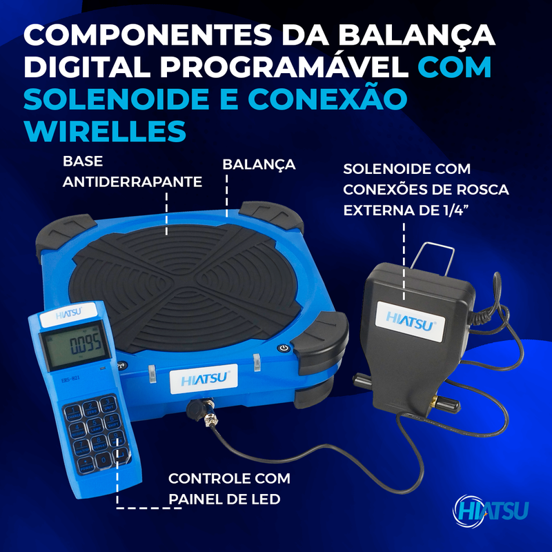 Balança Digital 100kg com Solenoide e Conexão Wireless