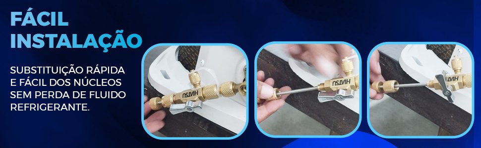 válvula VCRH-1 fácil instalação substituição rápida e fácil dos núcleos sem perda de fluido refrigerante