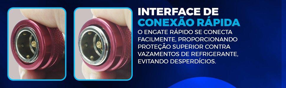 Conector Engate Rápido de Alta Pressão (High) Automotivo HIATSU QCH-H utilizado para facilitar a conexão botão com ranhuras cargas de fluidos