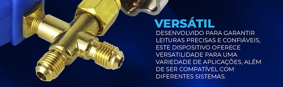 Conjunto Manifold de Baixa Press&atilde;o R134 R404 R407 CT-466H Hiatsu mede a press&atilde;o de gases refrigerantes em sistemas de climatiza&ccedil;&atilde;o e refrigera&ccedil;&atilde;o
