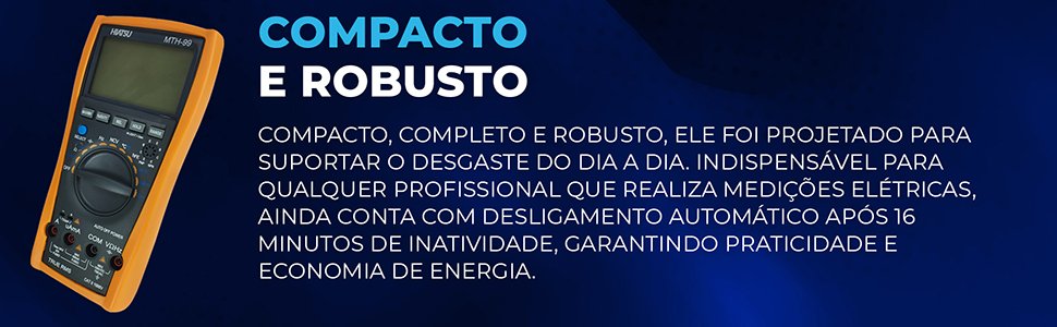 Multímetro Digital Profissional Portátil Refrigeração MTH-99 Hiatsu true rms função ncv possui mudança de faixa automática ou manual