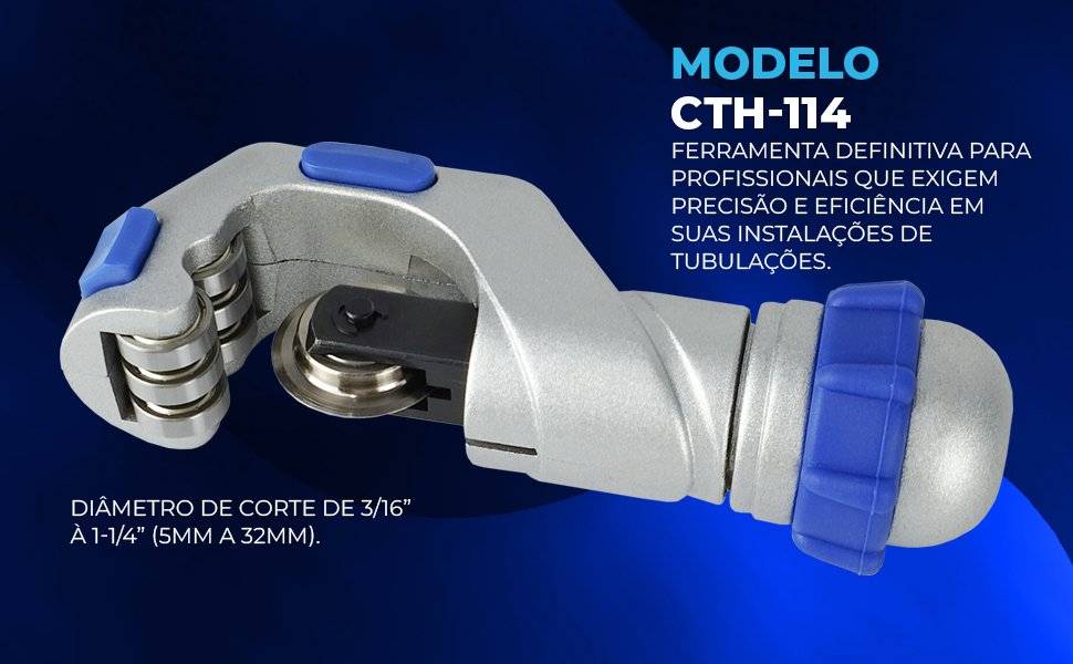 Cortador De Tubos De Cobre Profissional 3/16 A 1 1/4 Premium Hiatsu CTH-114 cobre pvc e metais flexíveis ferramenta que corta cano de cobre