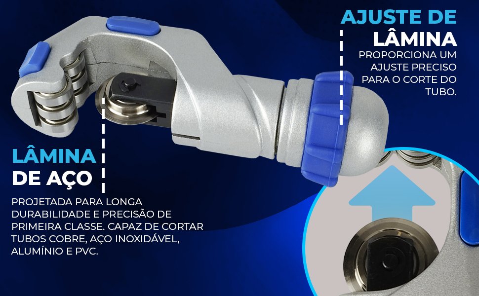 Cortador De Tubos De Cobre Profissional 3/16 A 1 1/4 Premium Hiatsu CTH-114 cobre pvc e metais flexíveis ferramenta que corta cano de cobre