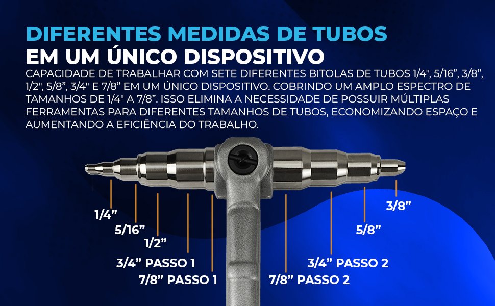 Expansor de Tubos de Cobre e Alumínio 1/4 a 7/8 (6mm a 22mm) HIATSU TE-1478H ferramentas para ar condicionado alargador manual refrigeristas