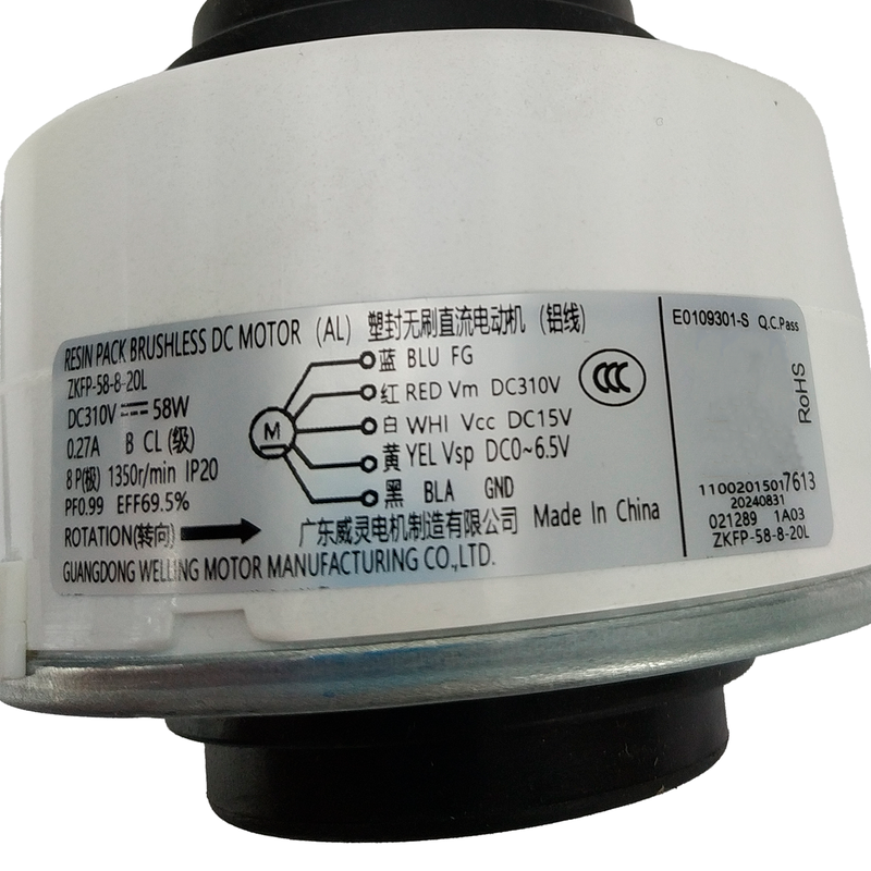 Motor Ventilador ZKFP-58-8-20L Evaporadora 22.000 Btus Midea