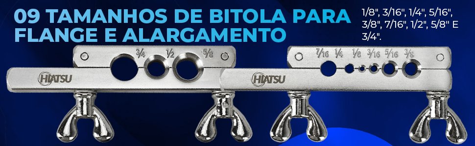 morsas do Kit Flangeador de Tubos com Alargador 3/16 - 3/4 Hiatsu CT-275