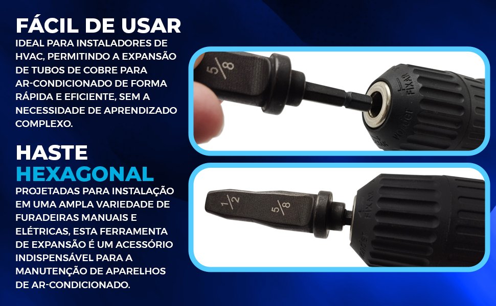 como usar a Broca alargadora expans&atilde;o Hiatsu CT-900S-A de tubo de cobre e alum&iacute;nio com 4 pe&ccedil;as