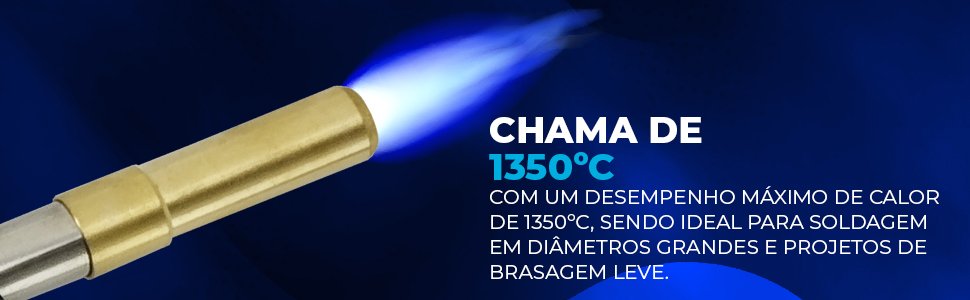 potência da chama do Maçarico Portátil Automático Hand Torch HIATSU JH-1ST