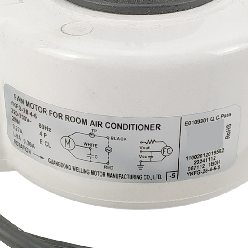 Motor Ventilador YKFG-28-4-6-5 Evaporadora 18.000 Btus Midea Comfee
