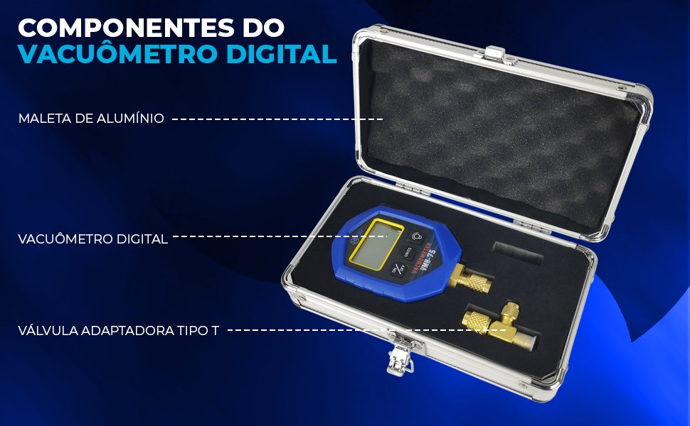 Vacuômetro Digital Hiatsu Com Maleta VMH-75