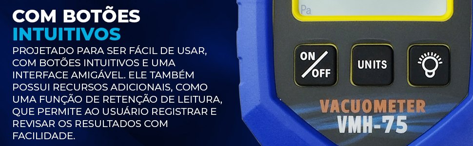 Vacuômetro Digital Hiatsu Com Maleta VMH-75