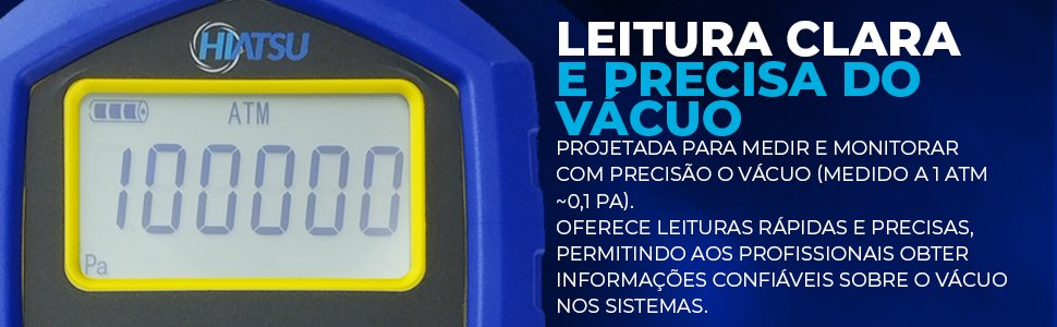 Vacuômetro Digital Hiatsu Com Maleta VMH-75