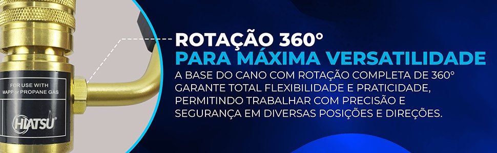 rota&ccedil;&atilde;o de 360 graus no ma&ccedil;arico de cano triplo Hiatsu