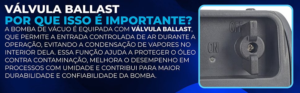 v&aacute;lvula ballast da Bomba de V&aacute;cuo com resfriamento a ar 15CFM Est&aacute;gio Duplo Hiatsu ACVPH-215