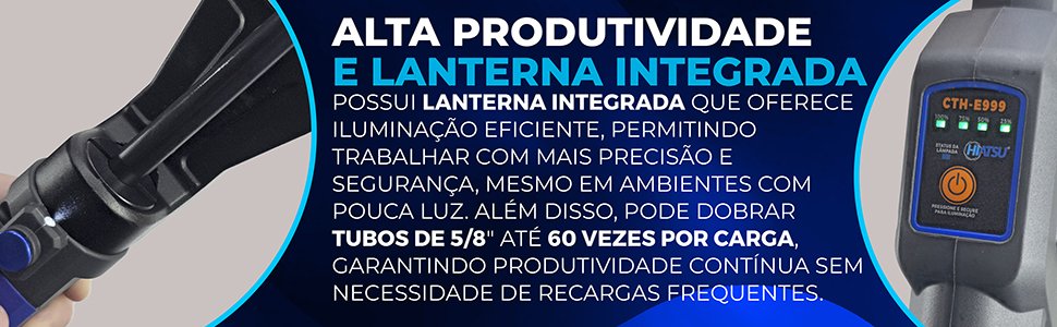 lanterna do Curvador el&eacute;trico Hidr&aacute;ulico Hiatsu CTH-E999 Tubos de Cobre Alum&iacute;nio e outros metais