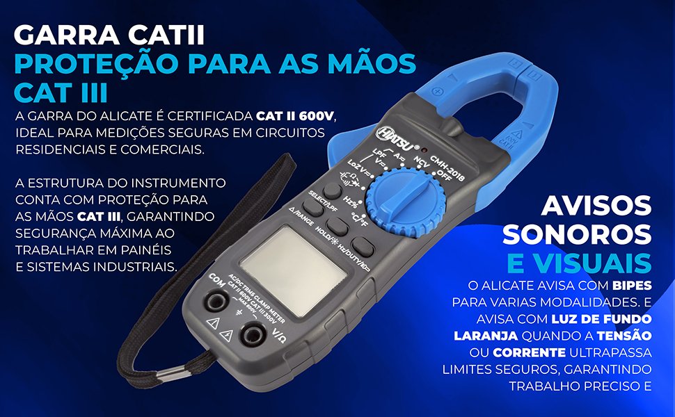 catIII componentes do alicate amper&iacute;metro digital true rms com lpf e loz para eletricista e hvac Live Circuit Alert Filtro passa-baixa hiatsu cmh-2018