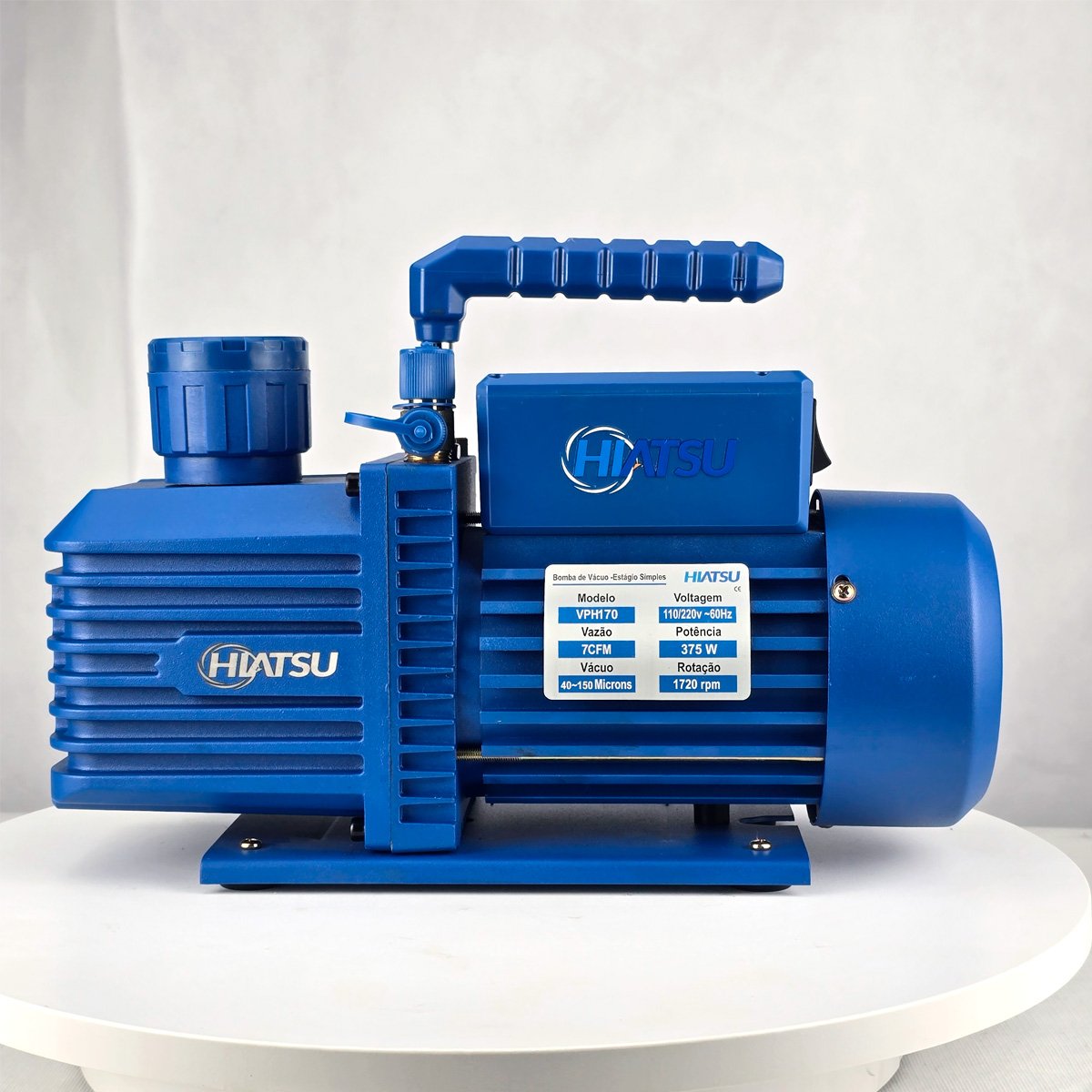 Bomba de Vácuo 7 Cfm - Estagio Simples Bivolt HIATSU VPH170 Único